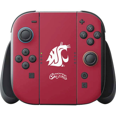 Washington State University Cougars Logo Nintendo Switch 2 (2025) with Joy-Con Skin